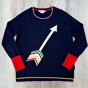 Boden Arrow Intarsia Romy Jumper Sweater Navy women’s Size S